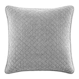 Anna Diamond Quilted Euro Sham Gray Sham