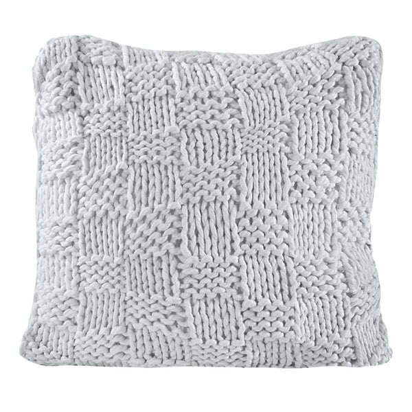 Chess Knit Euro Sham Gray Sham