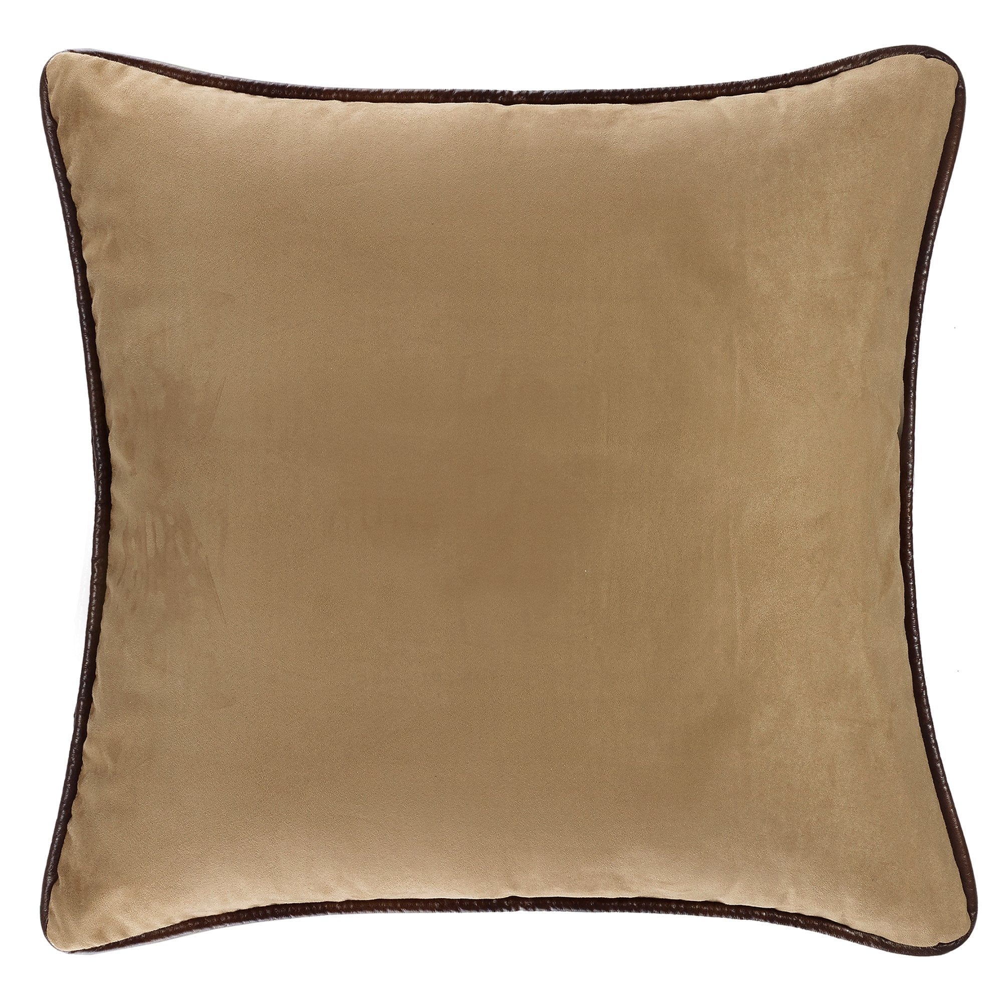 Green Corduroy Euro Sham Reversed to Tan Suede HiEnd Accents