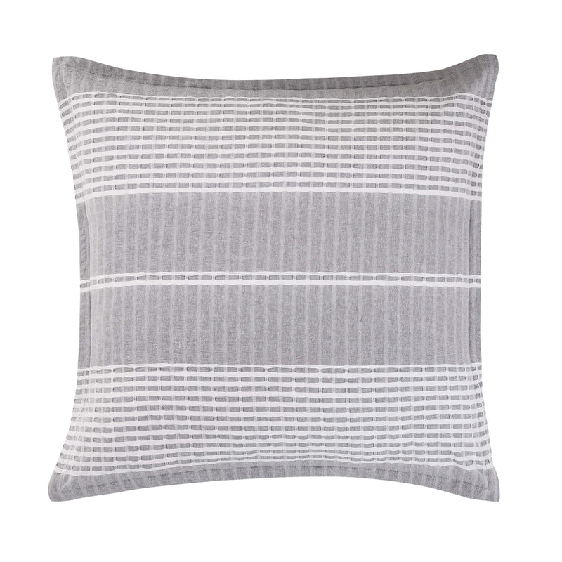 Lane Gray and White Stripe Euro Sham Sham