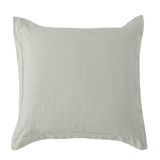 Washed Linen Tailored Euro Sham Light Gray Sham