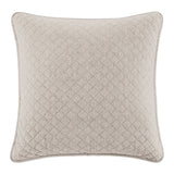 Anna Diamond Quilted Euro Sham Light Tan Sham