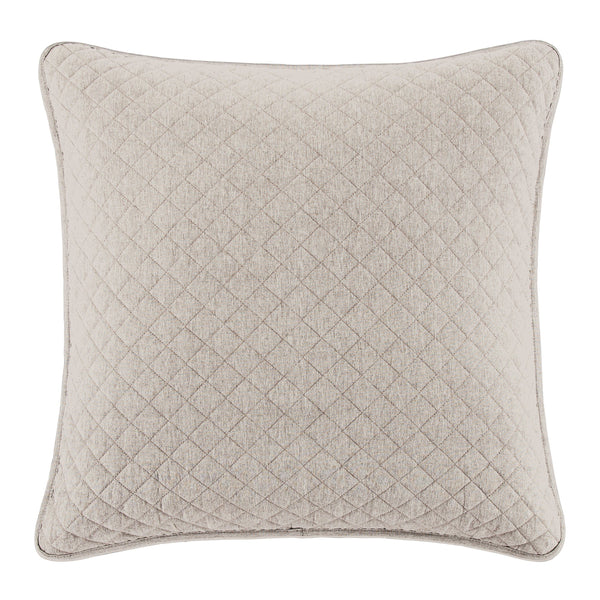 Anna Diamond Quilted Euro Sham Light Tan Sham