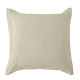 Washed Linen Tailored Euro Sham Light Tan Sham