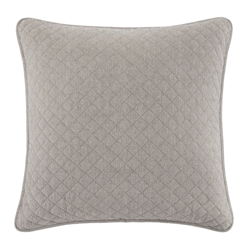 Anna Diamond Quilted Euro Sham Light Taupe Sham