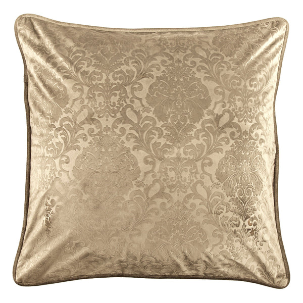 Diane Plush Embossed Velvet Euro Sham Oatmeal Sham