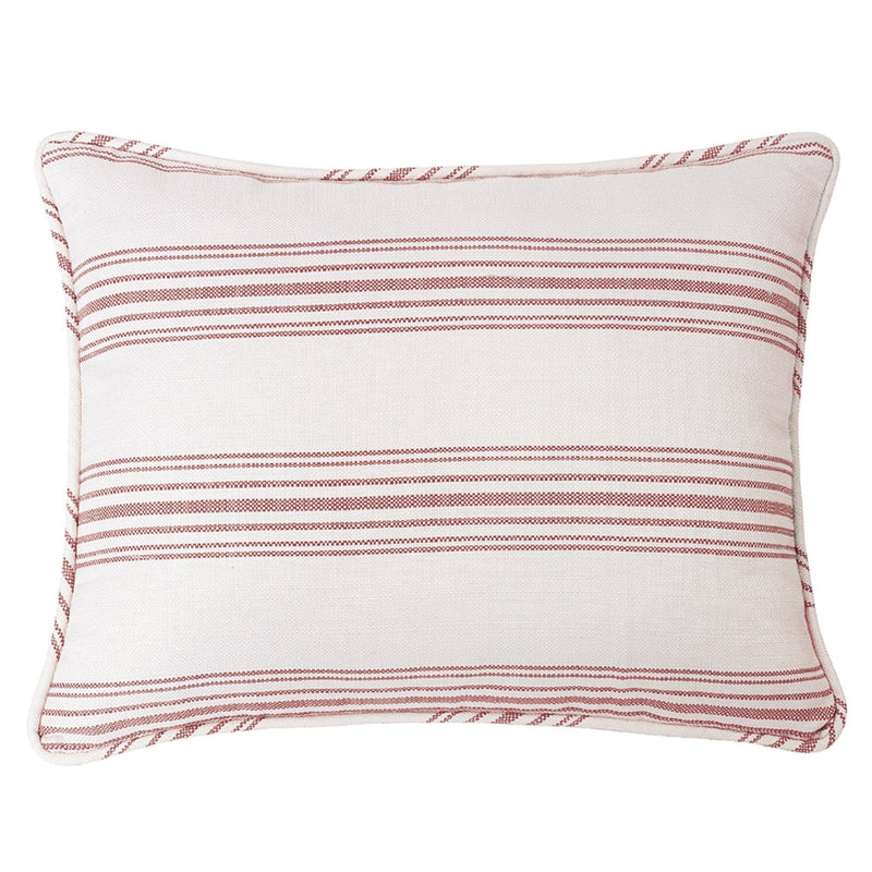 Prescott Striped Pillow Sham, 3 Colors (PAIR) Queen / Red Sham