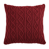 Cable Knit Soft Diamond Euro Sham, 3 Colors Red Sham