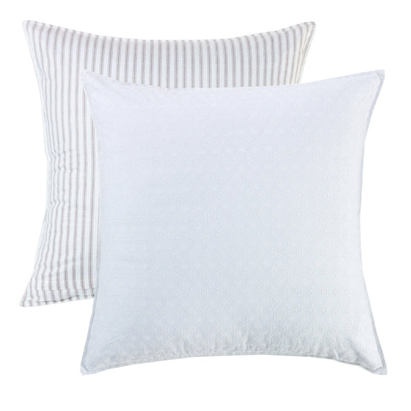 Salado Reversible Striped Eyelet Euro Sham Sham