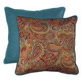 San Angelo Paisley & Teal Velvet Reversible Euro Sham Sham