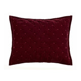 Stella Faux Silk Velvet Pillow Sham Standard / Garnet Red Sham