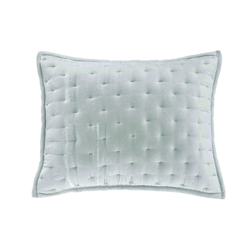Stella Faux Silk Velvet Pillow Sham Standard / Icy Blue Sham
