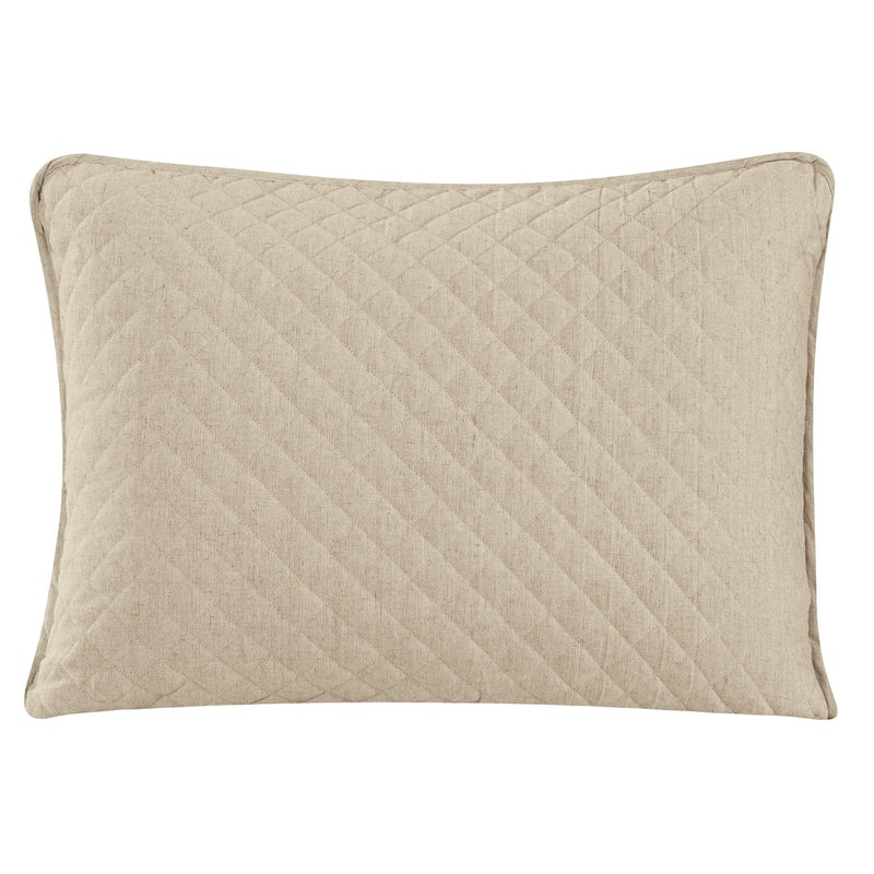 Anna Diamond Quilted Pillow Shams Standard / Light Tan Sham