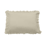 Lily Washed Linen Ruffled Pillow Sham Standard / Light Tan Sham