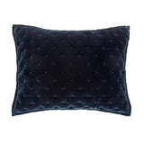 Stella Faux Silk Velvet Pillow Sham Standard / Midnight Blue Sham