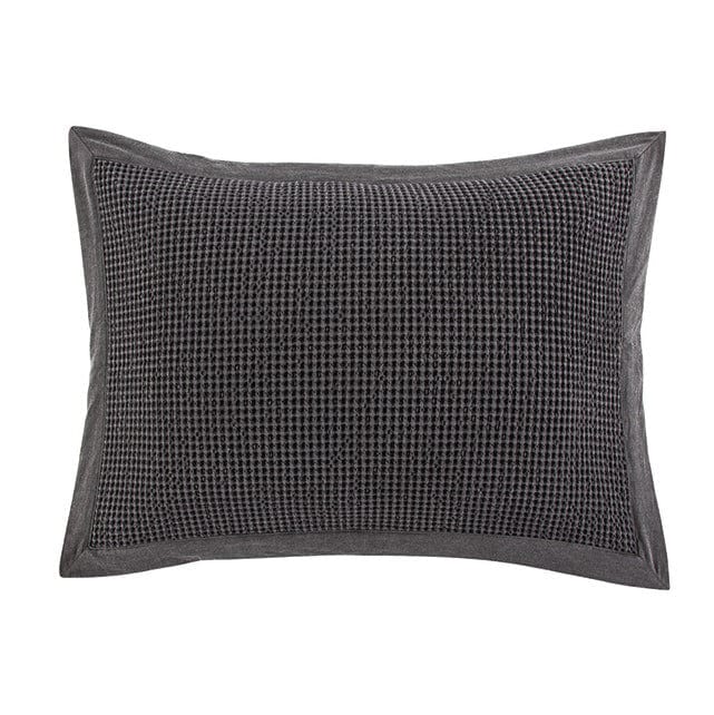 Waffle Weave Pillow Sham Set Standard / Slate Sham