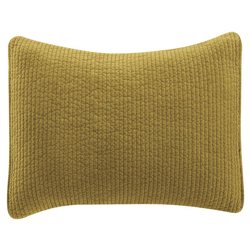 Stonewashed Cotton Quilted Velvet Pillow Sham Standard / Tuscan Sham