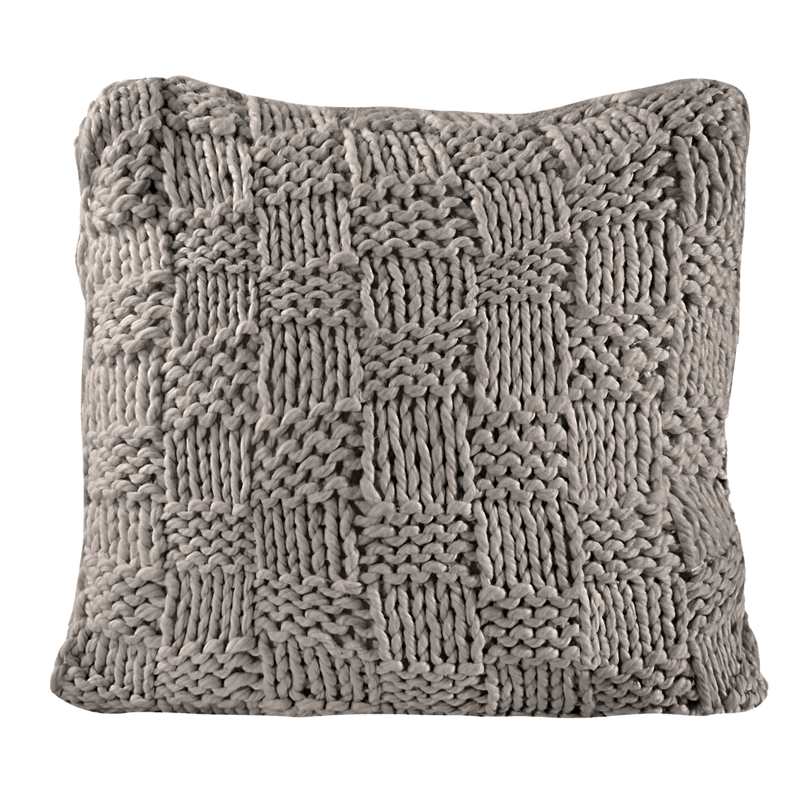 Chess Knit Euro Sham Taupe Sham