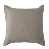 Washed Linen Tailored Euro Sham Taupe Sham