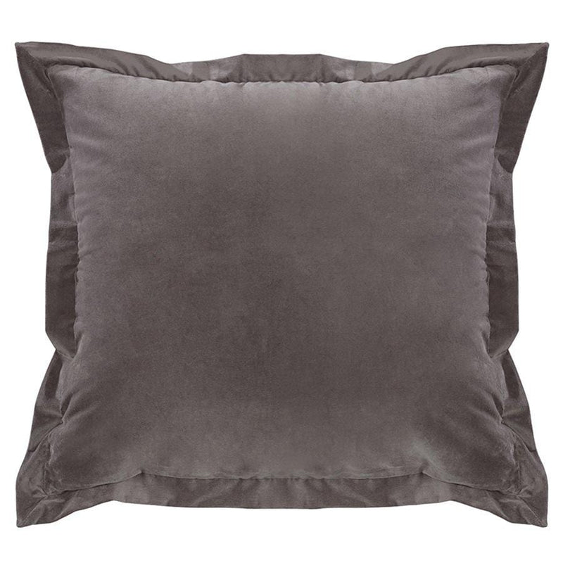 Whistler Soft Charcoal Gray Velvet Euro Sham HiEnd Accents