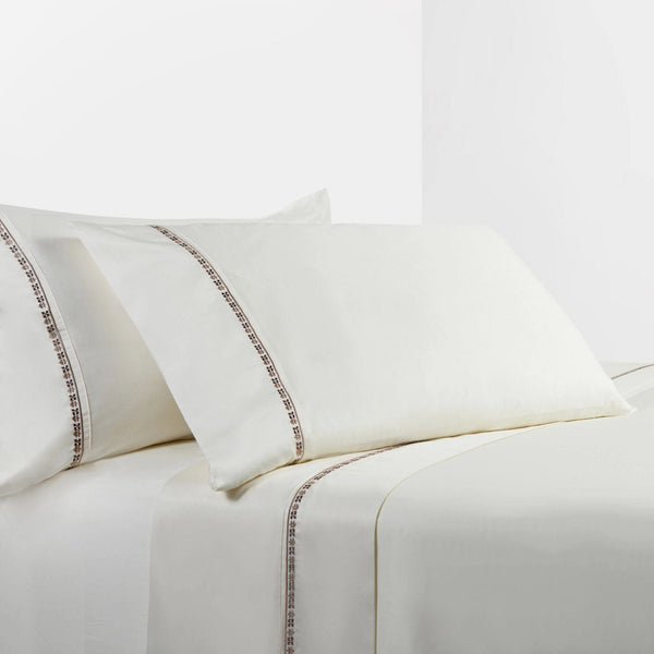 350 Thread Count Rustic Fair Isle Sheet Set, Cream Sheet