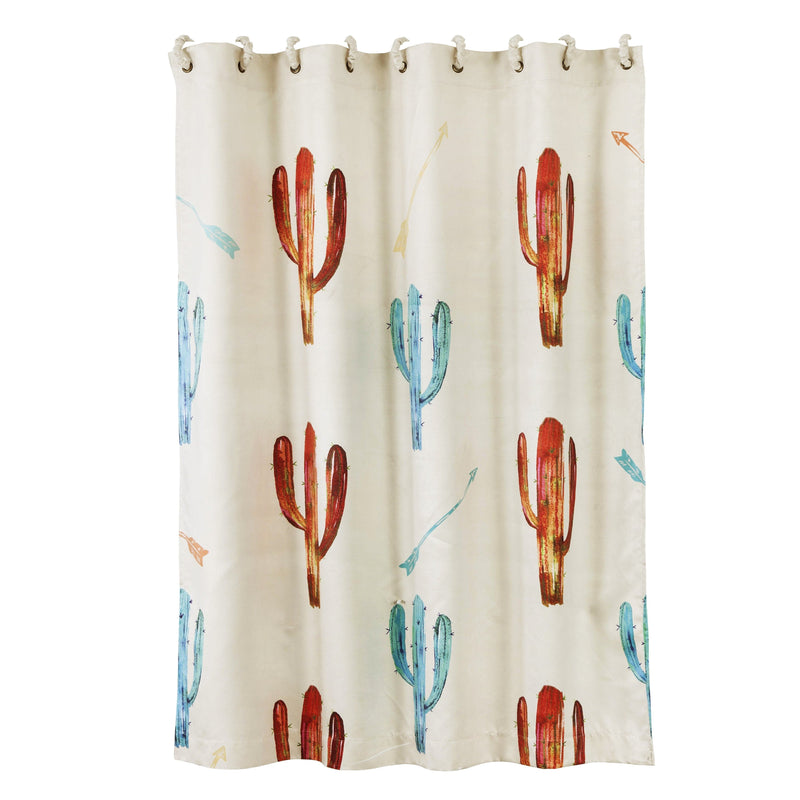 Coral and sales turquoise shower curtain