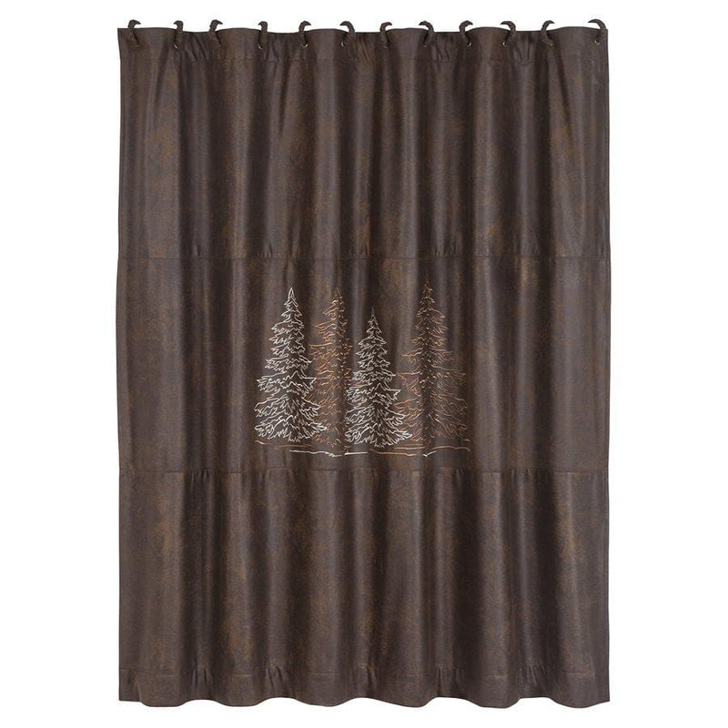 Clearwater Pines Chocolate Shower Curtain Shower Curtain