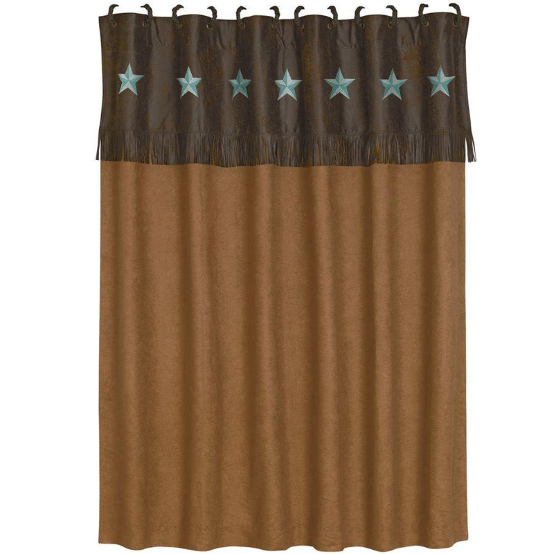 Laredo Shower Curtain, Turquoise Stars Shower Curtain
