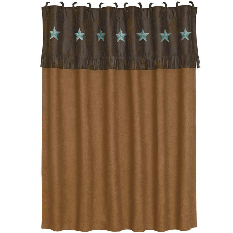 Laredo Shower Curtain, Turquoise Stars Shower Curtain