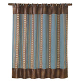 Ruidoso Aztec Stripe Shower Curtain, Turquoise Shower Curtain