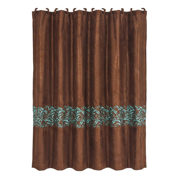 HiEnd Accents 3 PC Towel Set Scroll Pattern 3-Pc Mocha