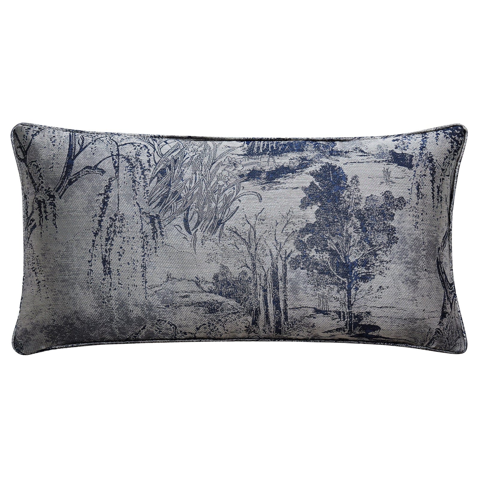 Pastoral Jacquard Lumbar Decorative Pillow HiEnd Accents