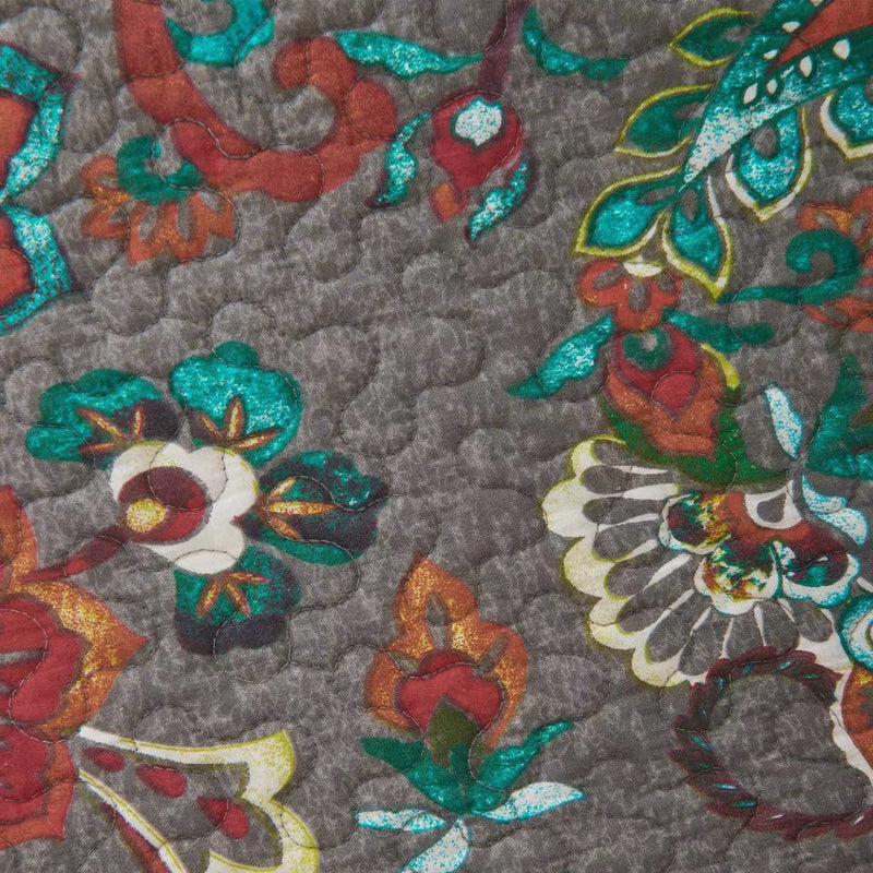 Abbie Western Paisley Swatch, Teal Swatch