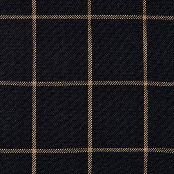 Ashbury Windowpane Black Plaid Swatch Swatch
