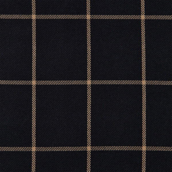 Ashbury Windowpane Black Plaid Swatch Swatch