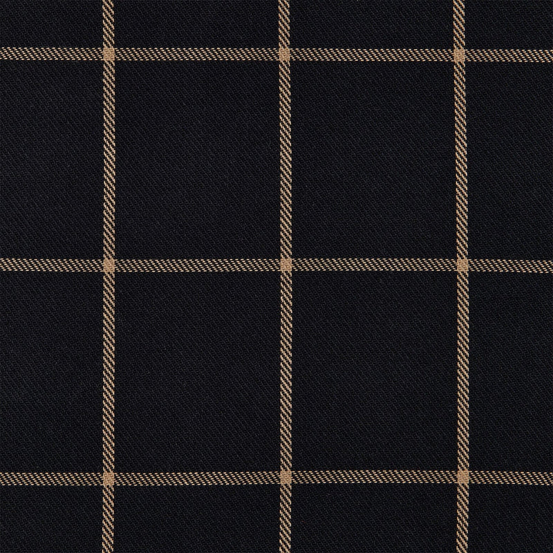Ashbury Windowpane Black Plaid Swatch Swatch