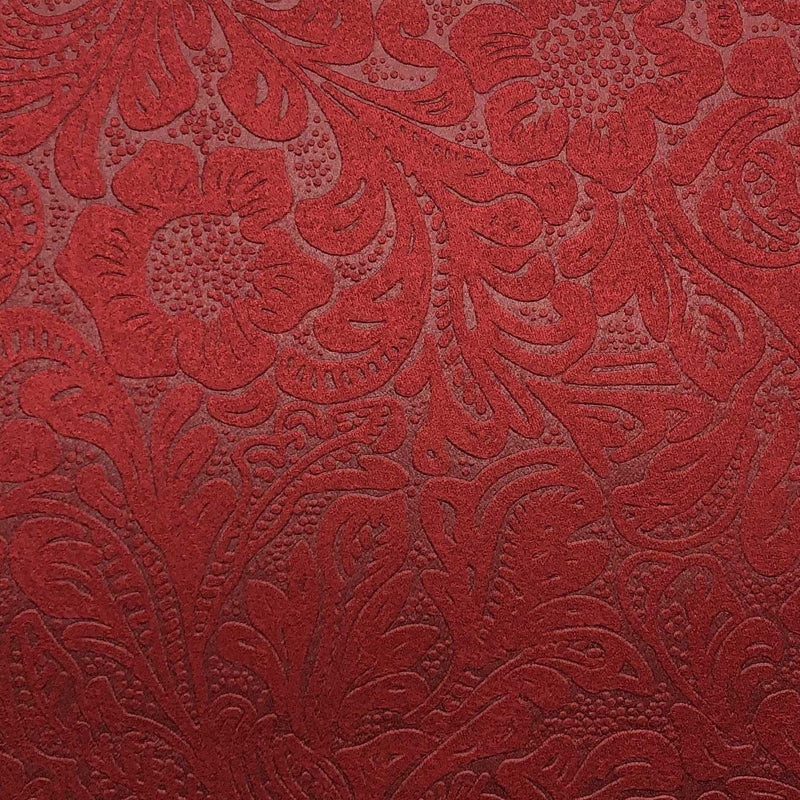 Cheyenne Red Faux Leather Swatch Swatch