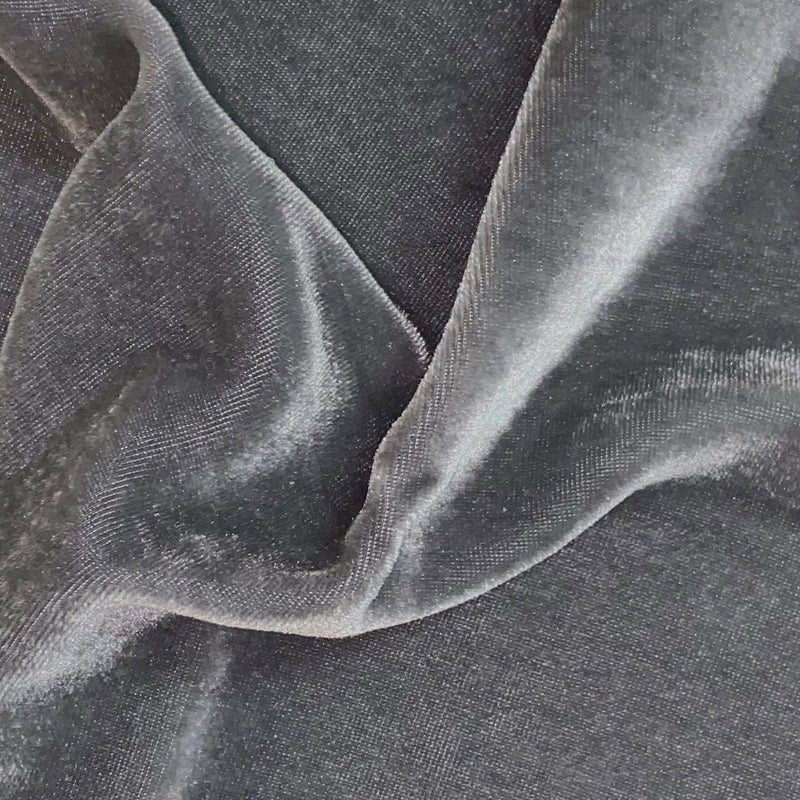 Stella Faux Silk Velvet Swatch Dark Slate Swatch