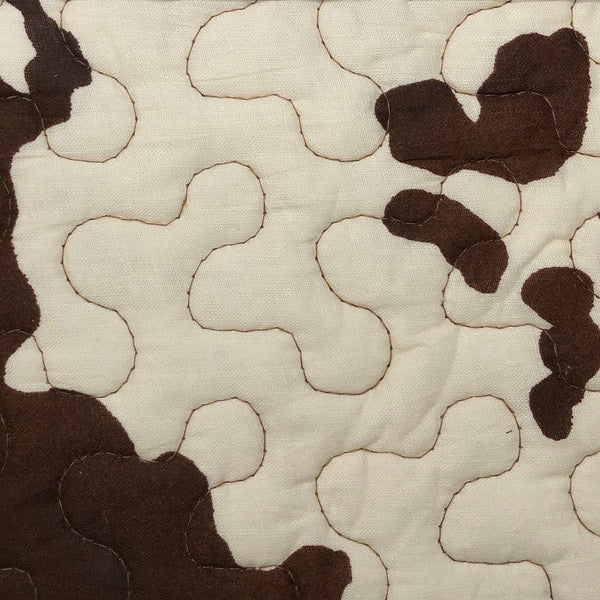 Elsa Cowhide Reversible Quilt Brown Swatch Swatch