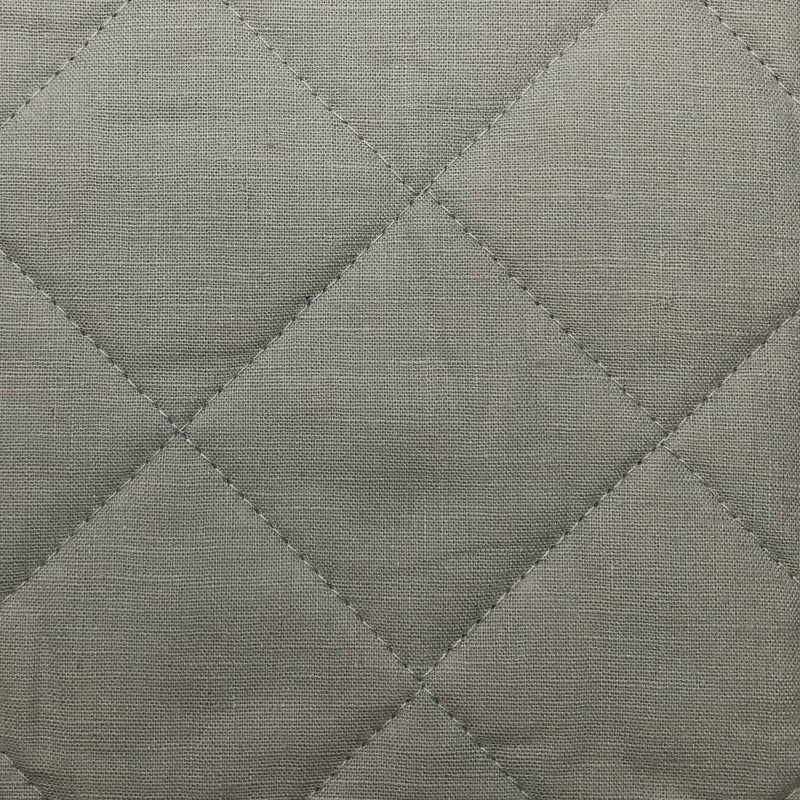 Linen Cotton Diamond Quilt Swatch Gray Swatch