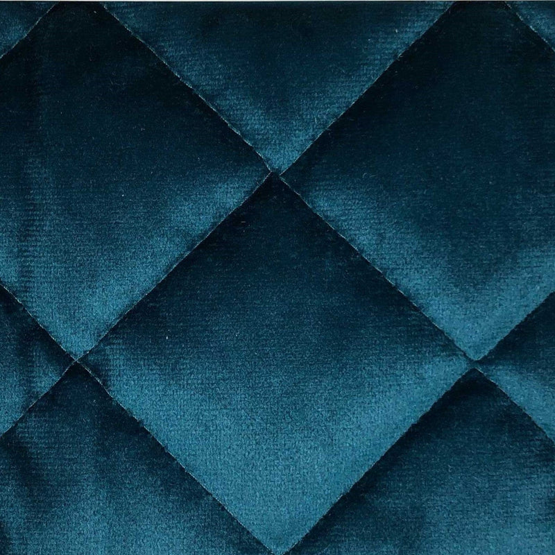 Velvet Diamond Quilt Swatch Teal Swatch