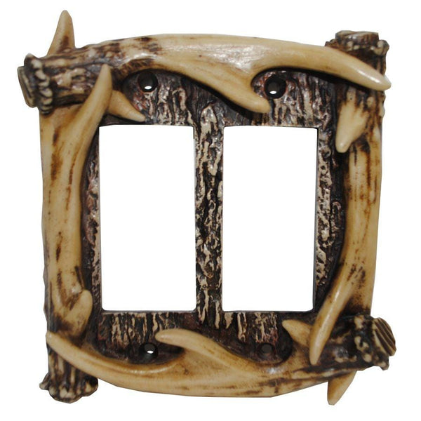 Antler Double Rocker Wall Plate Switch Plates & Outlet Covers