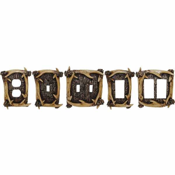 Antler Double Rocker Wall Plate Switch Plates & Outlet Covers