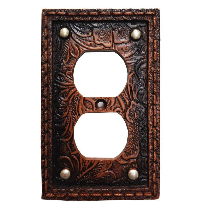 Tooled Resin Single Outlet Cover Wall Plate Switch Plates & Outlet Covers