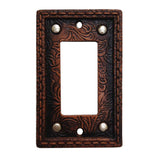 Tooled Resin w/ Stud Single Rocker Wall Switch Plate Switch Plates & Outlet Covers