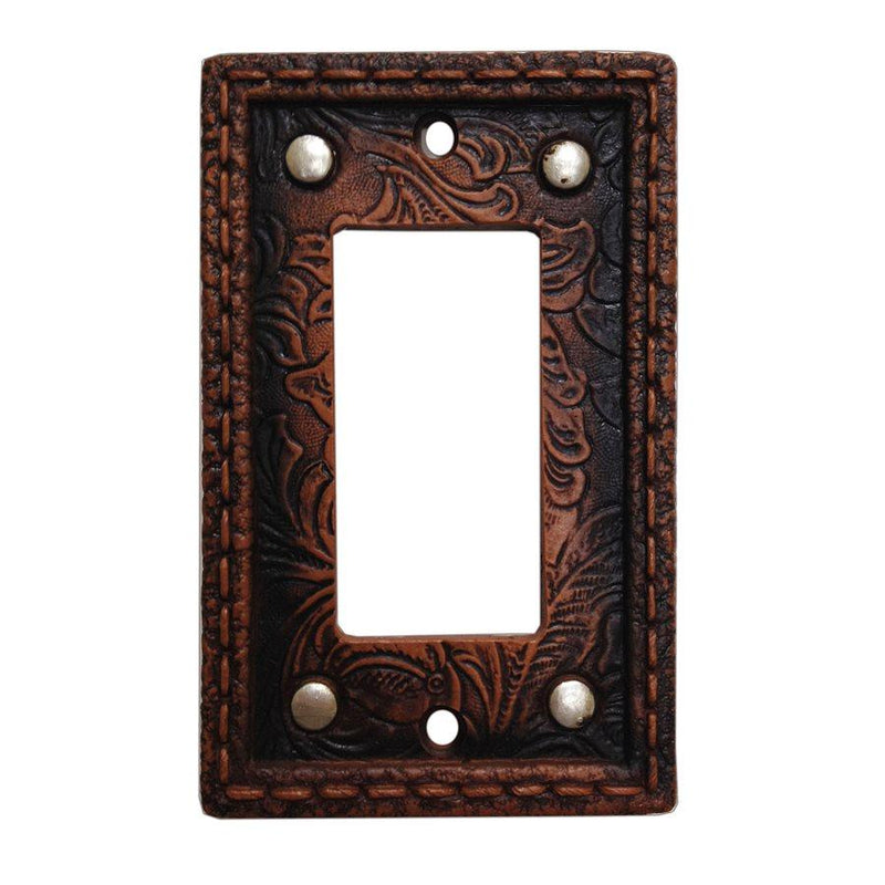Tooled Resin w/ Stud Single Rocker Wall Switch Plate Switch Plates & Outlet Covers