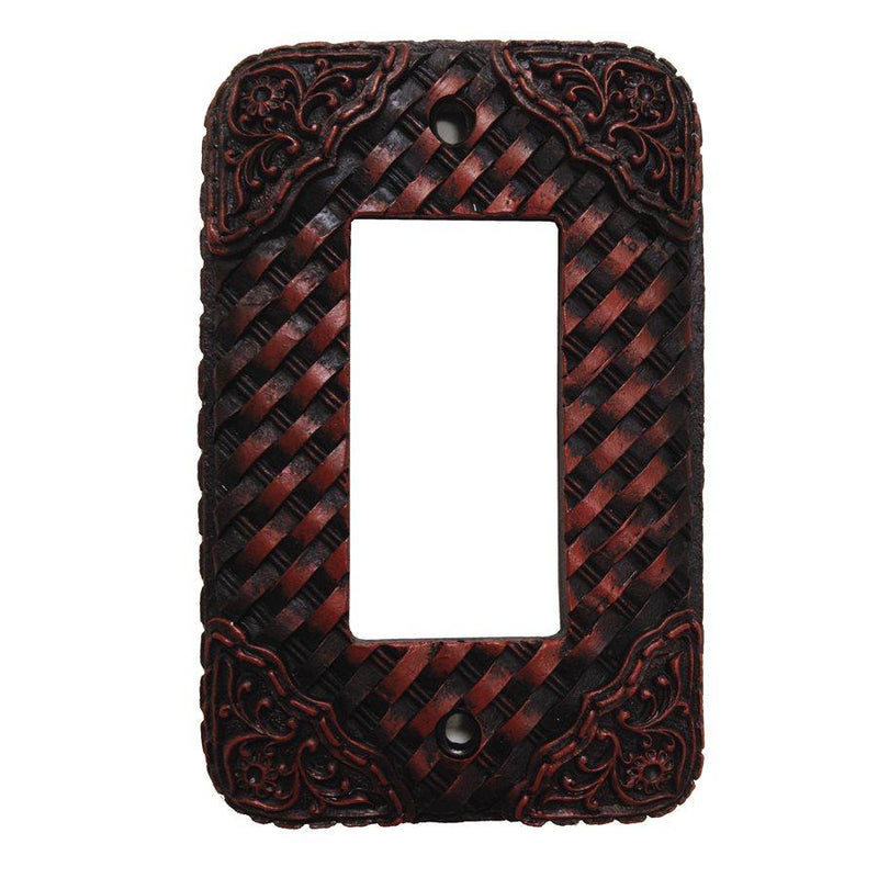 Tooled Resin Weaver Single Rocker Wall Switch Plate Switch Plates & Outlet Covers