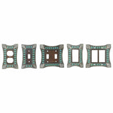 Turquoise Single Outlet Cover Wall Plate Switch Plates & Outlet Covers