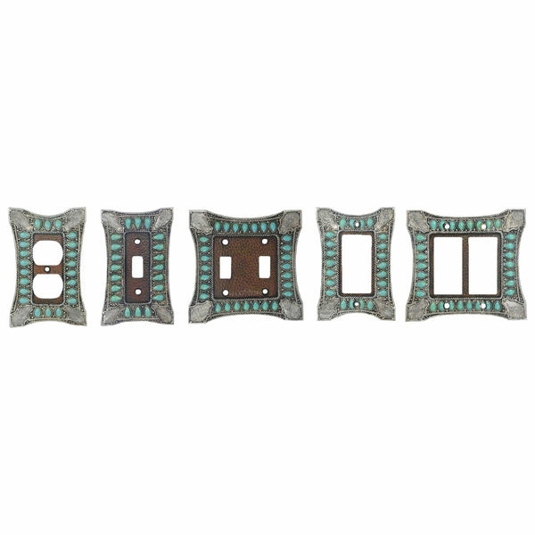 Turquoise Single Outlet Cover Wall Plate Switch Plates & Outlet Covers