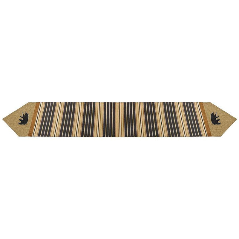 Ashbury Black & Tan Table Runner w/ Bear Table Runner